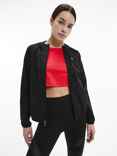 Calvin Klein Ruhák HU084939 | Calvin Klein Hooded Női Széldzseki Fekete